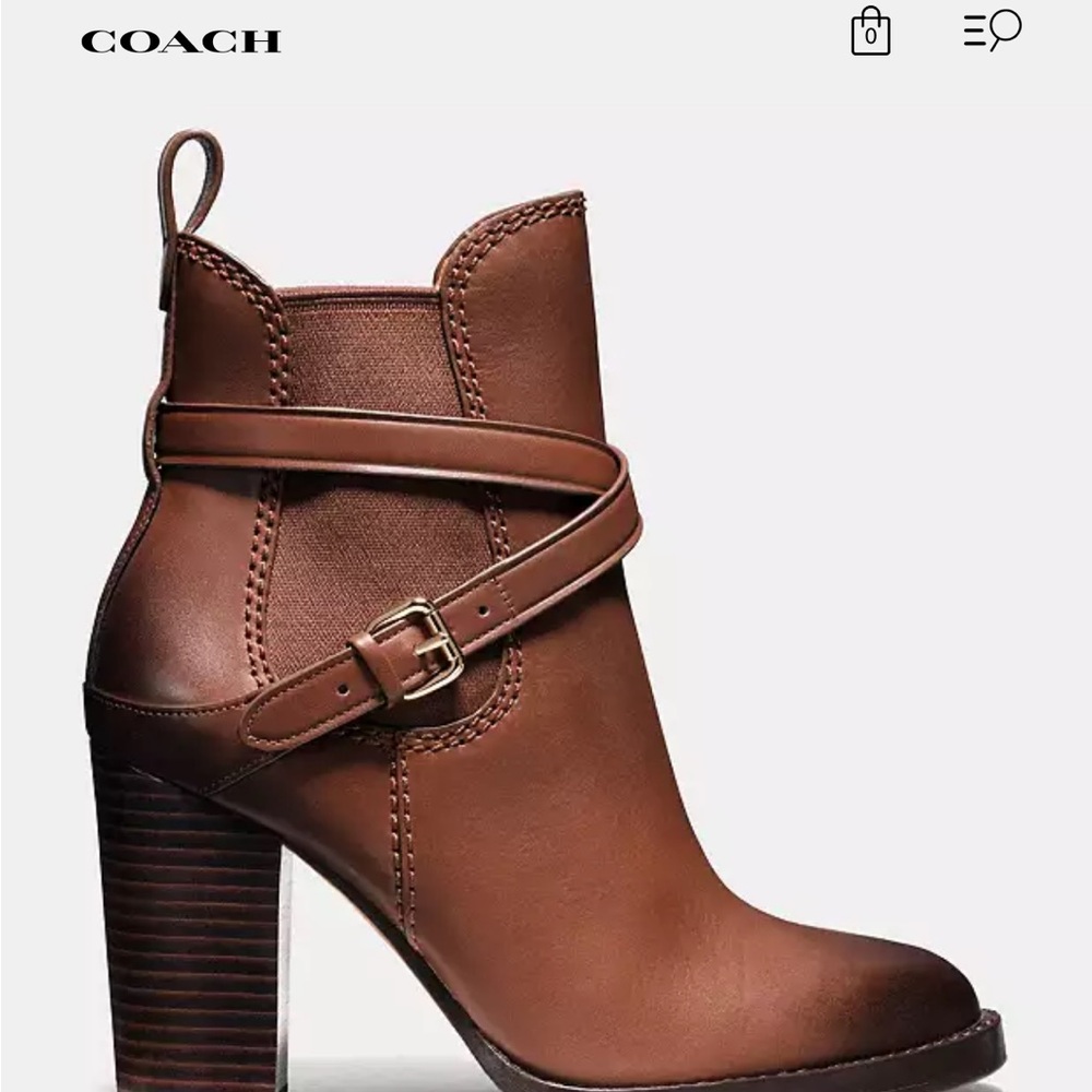 Coach Brown Heeled Boots